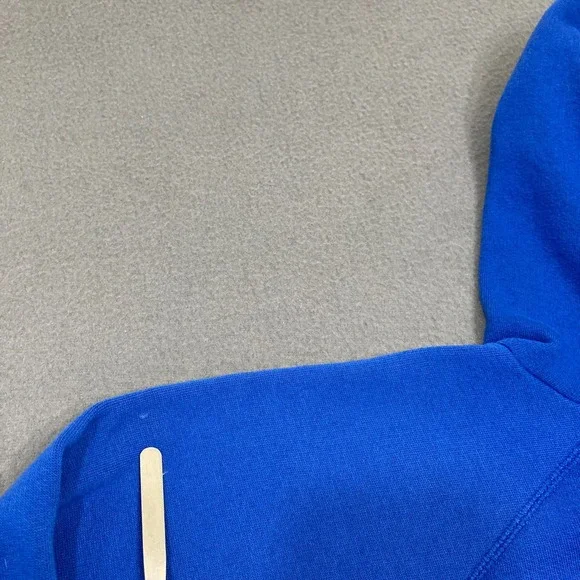 Vintage Adidas Trefoil Hoodie Mens Large Blue Red Embroidered Pullover READ - Picture 6 of 11